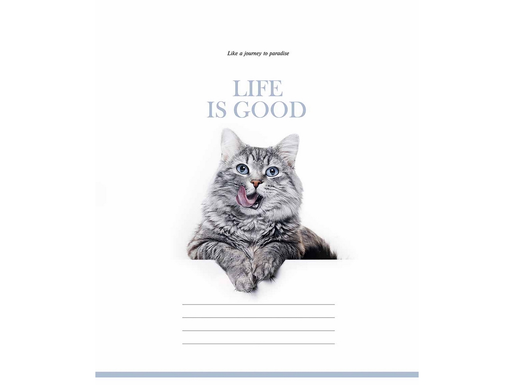 Зошит у лінію Life is good 036-3670L, 36 аркушів, ВД-лак, 5 видів (ціна за 1шт), Школярик