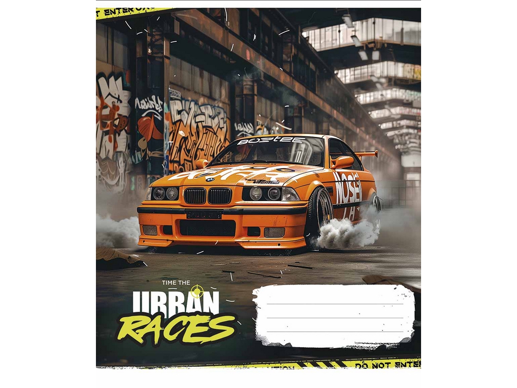 Зошит у клітинку Time the Urban Races , 48 арк., ВД-лак, 048-3439K, 5 видів (ціна за 1шт), Школярик