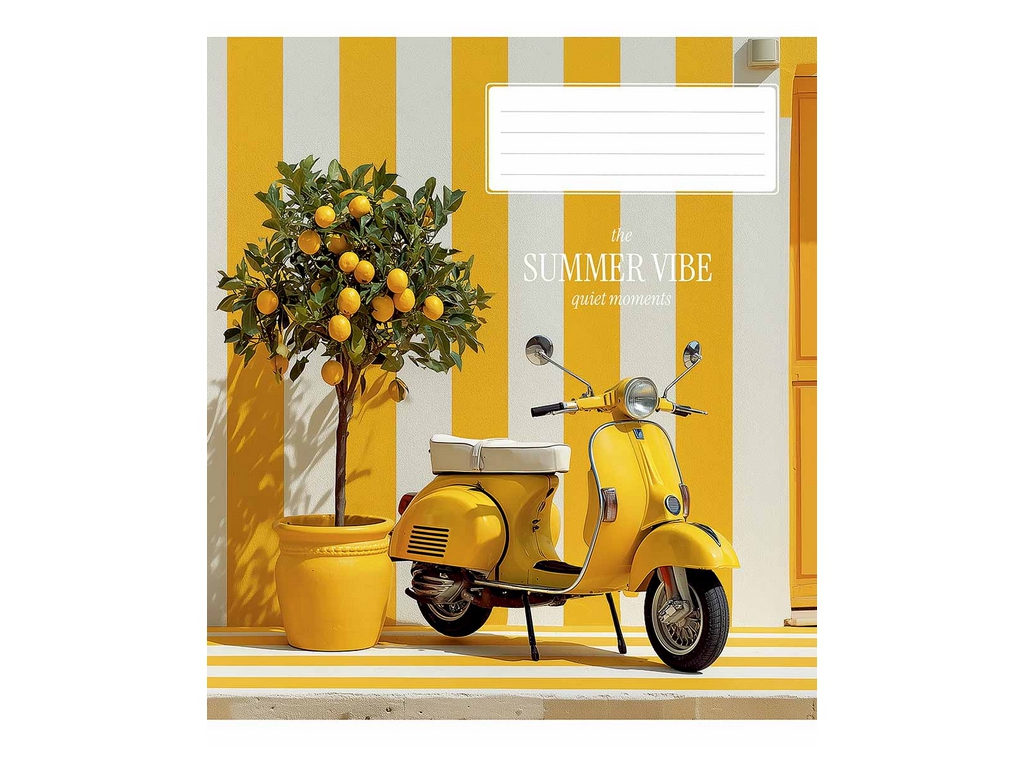 Зошит у клітинку Summer Vibe, 48 аркушів, 5 видів (ціна за 1шт), Школярик