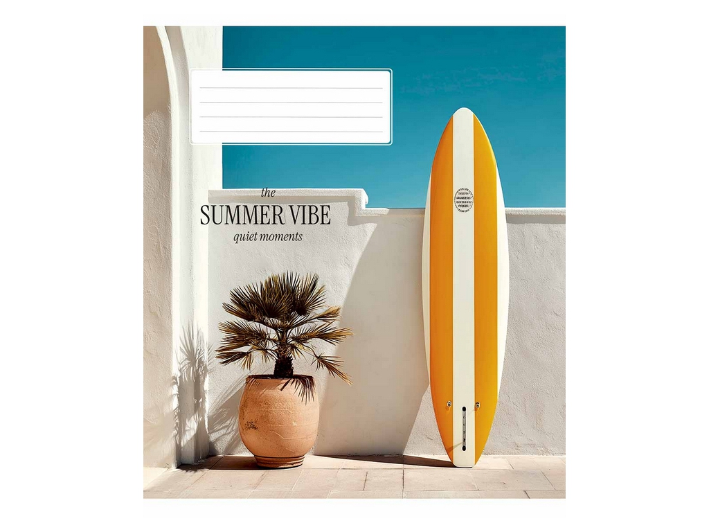 Зошит у лінію Summer Vibe, 48 аркушів, 5 видів (ціна за 1шт), Школярик