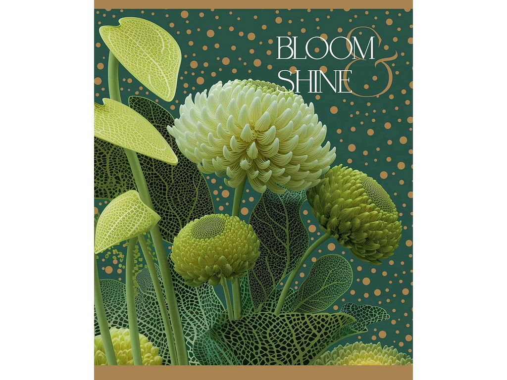 Тетрадь общая Magic Flowers, 48 листов, в линию, глиттер, 5 видов (цена за 1шт), Школярик
