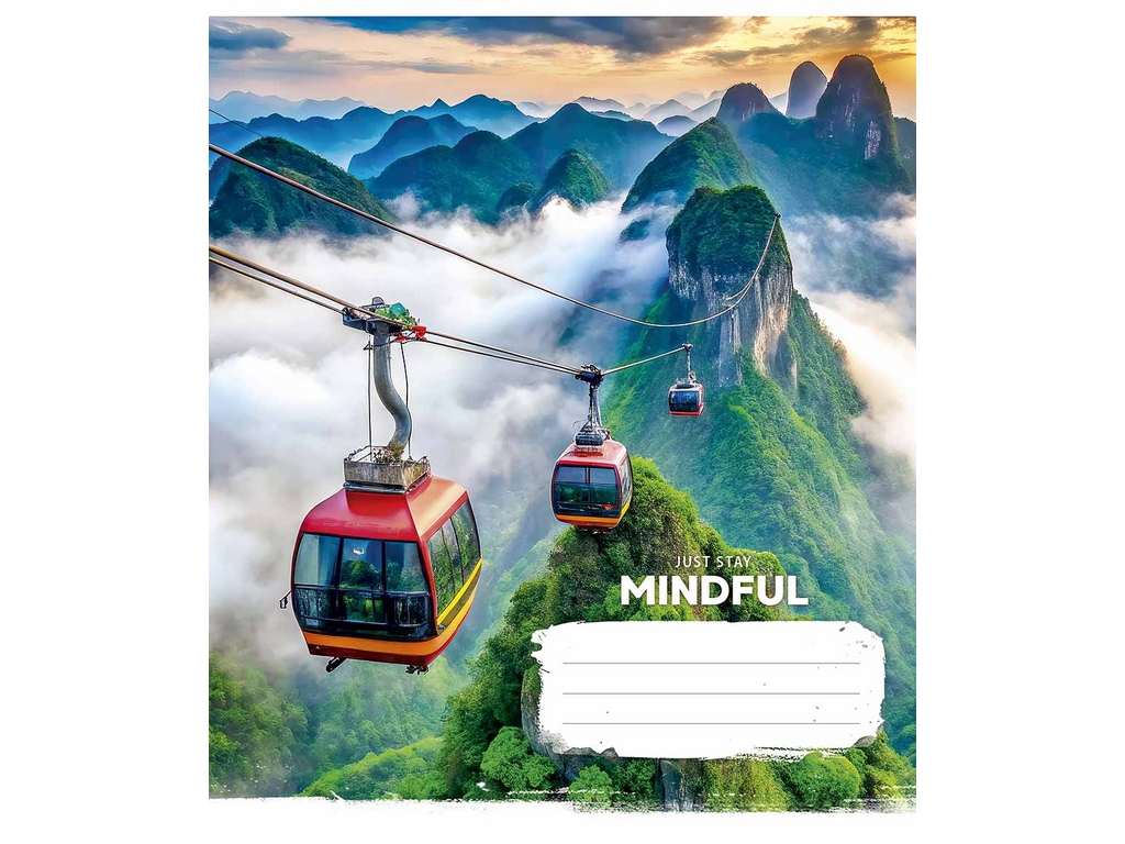 Зошит загальний у клітинку Star Just Stay Mindful 060-3764K, 60 аркушів,  мікс, ціна за 1 шт
