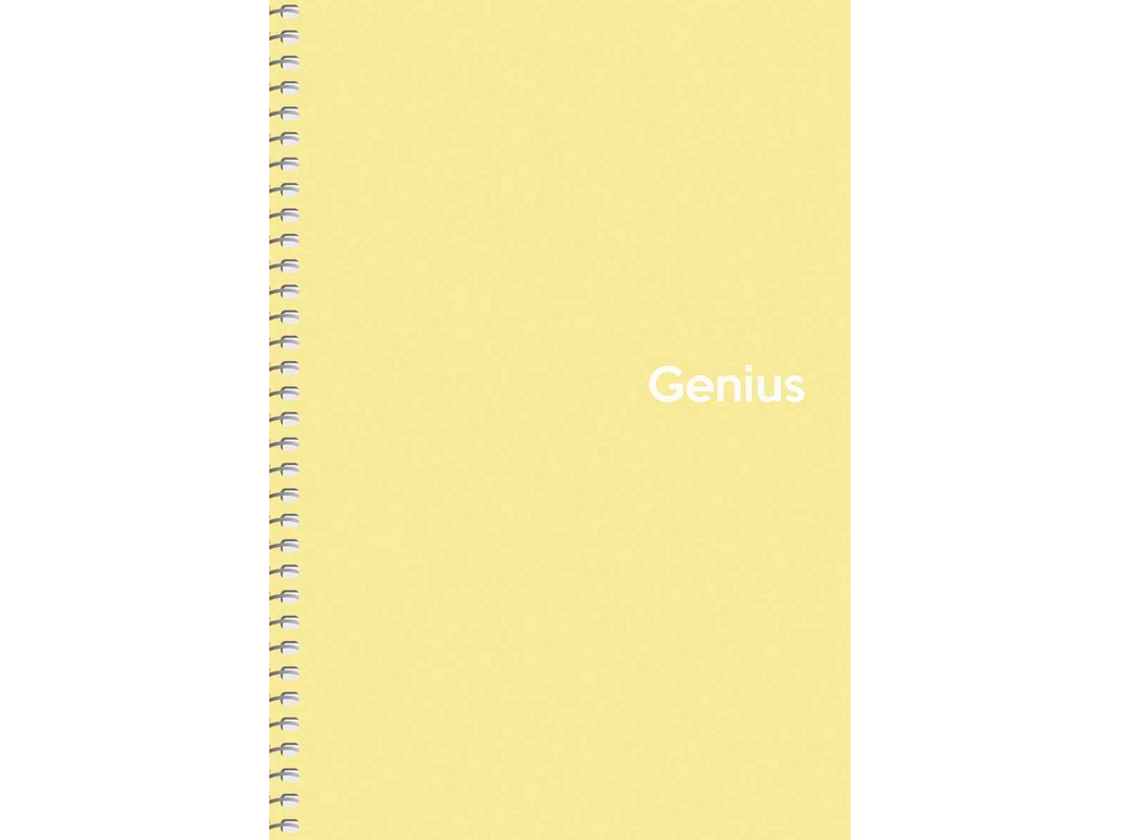 Зошит для записів спіральний Genius, A5, 80 аркушів, у клітинку, пластик, 4  види, Школярик