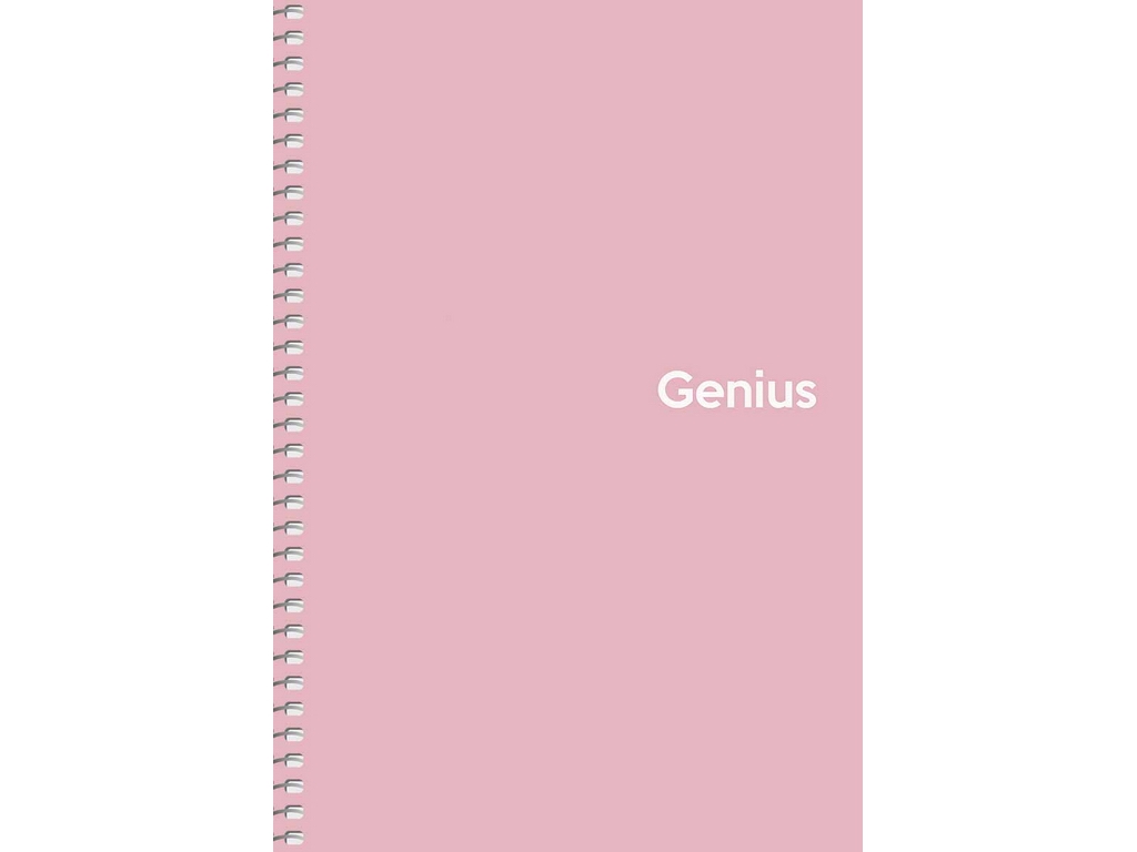 Зошит для записів спіральний Genius, A5, 80 аркушів, у клітинку, пластик, 4  види, Школярик