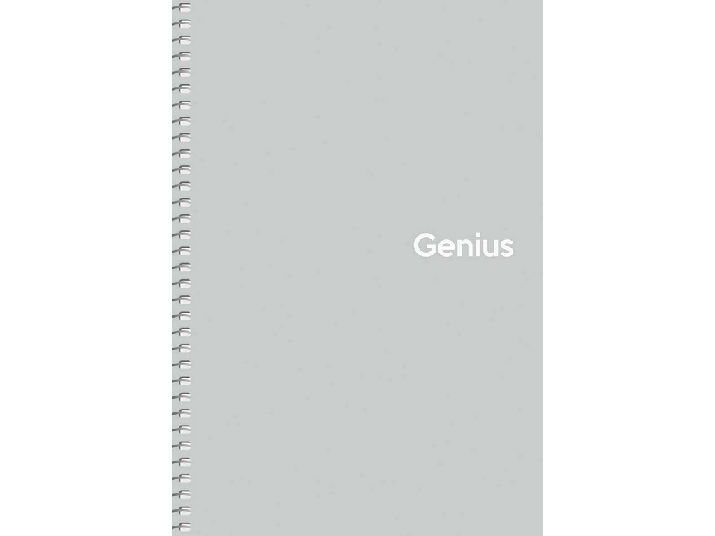 Зошит для записів спіральний Genius, A5, 80 аркушів, у клітинку, пластик, 4  види, Школярик