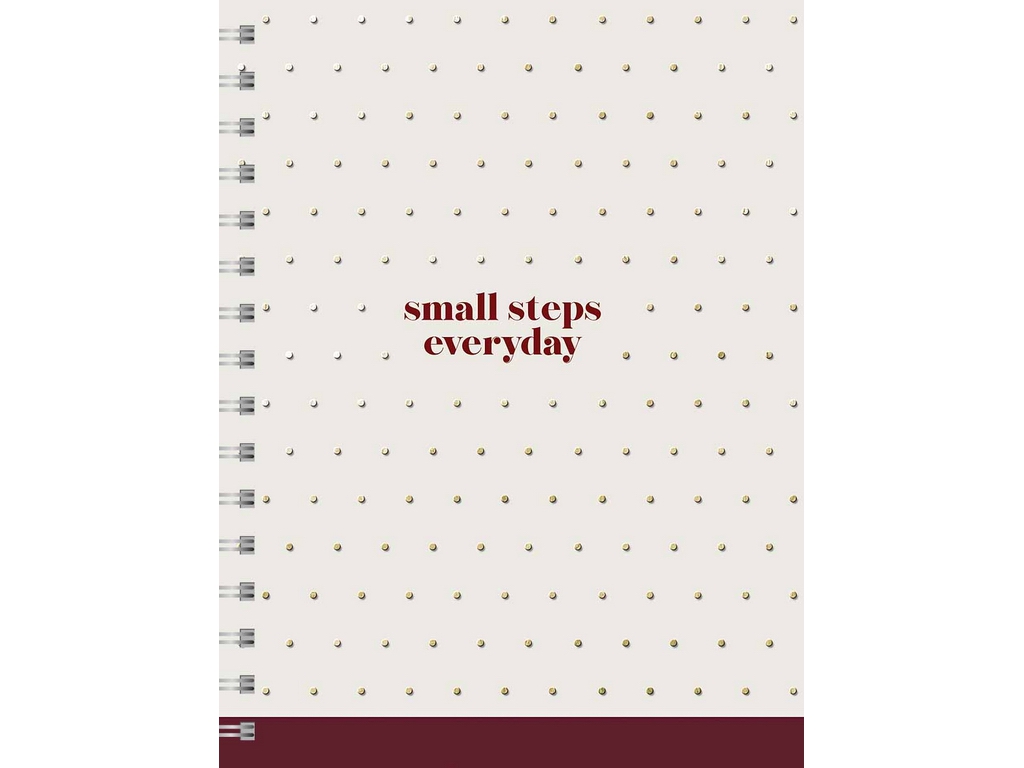 Тетрадь для записей на пружине Genius "Small Steps Every Day", А5+, 100 листов, в клетку, Школярик