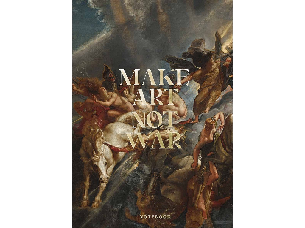 Тетрадь для эскизов интегральная Make Art Not War, A5, 64 листа, без линирования, софт тач, Школярик