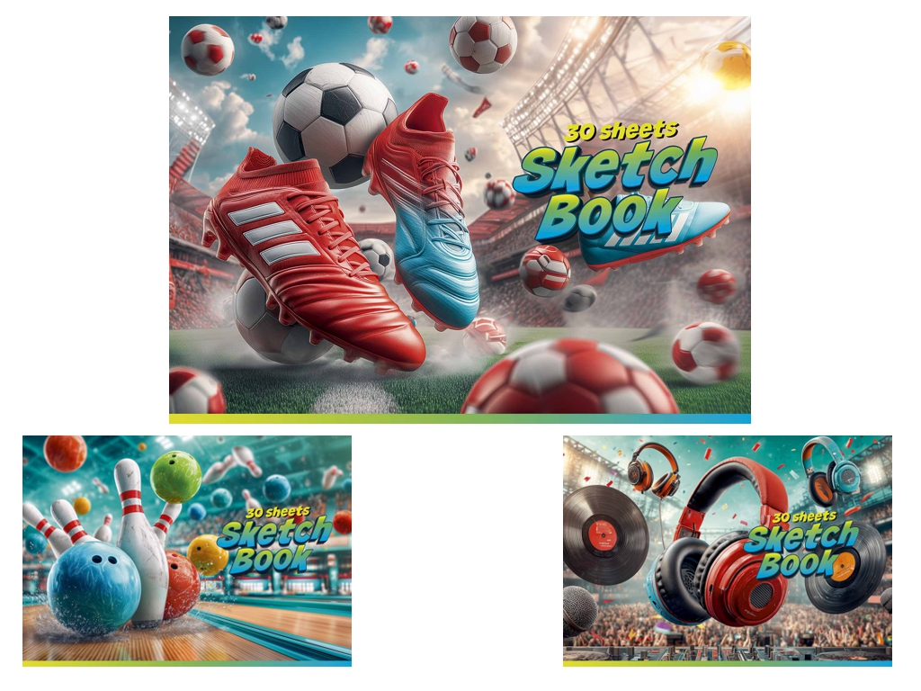 Альбом для малювання Школярик PB-GB-030-8577, 30 аркушів, мікс, ціна за 1шт
