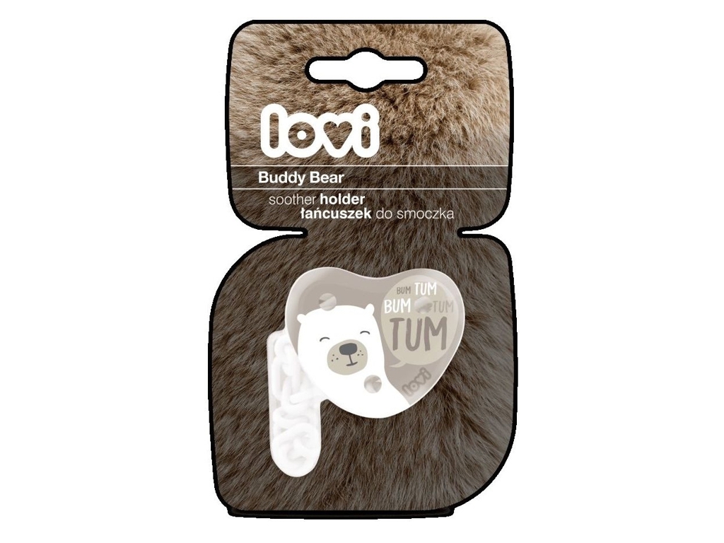 Цепочка к пустышке, Buddy Bear, пластик, 0м+, 10/887, LOVI