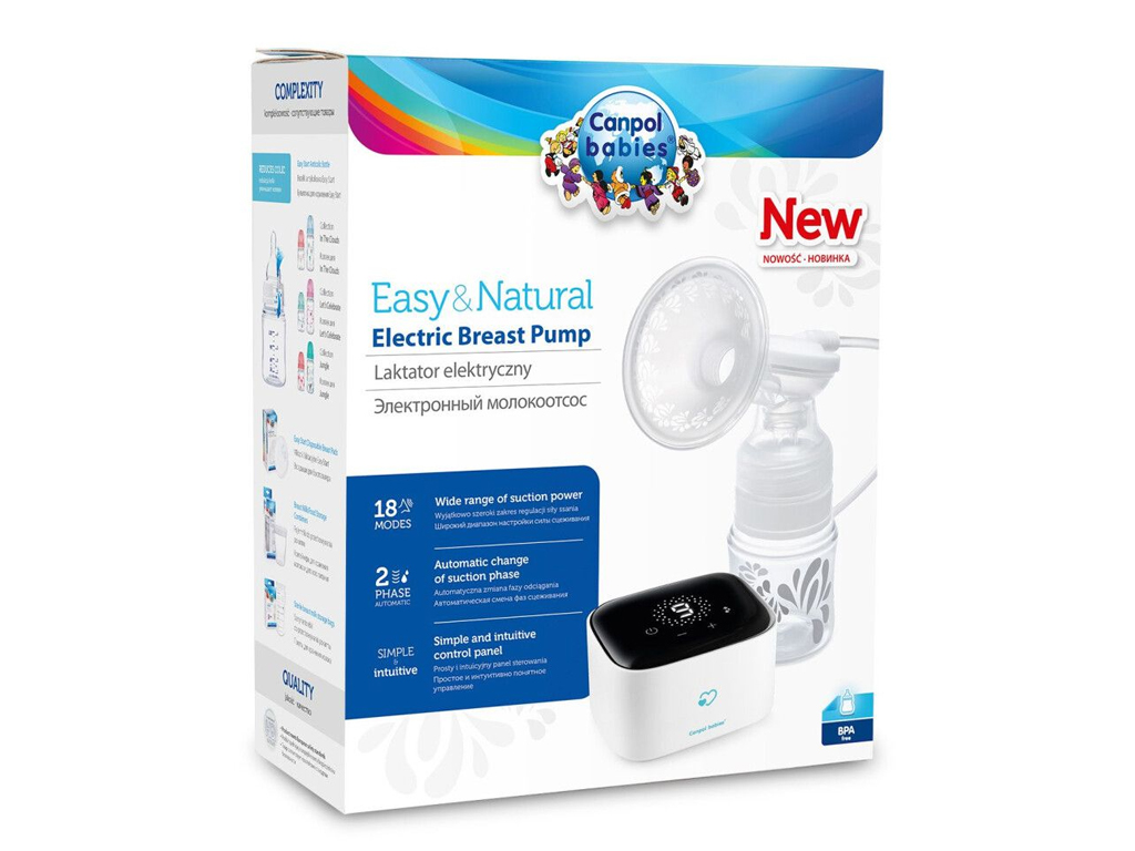 Молокоотсос электрический Easy&Natural, Canpol babies 12/207