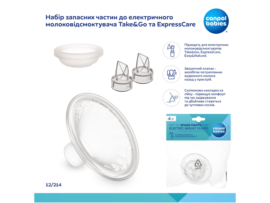 Набор запасных частей Take&amp;Go и ExpressCare, 12/214, Canpol Babies