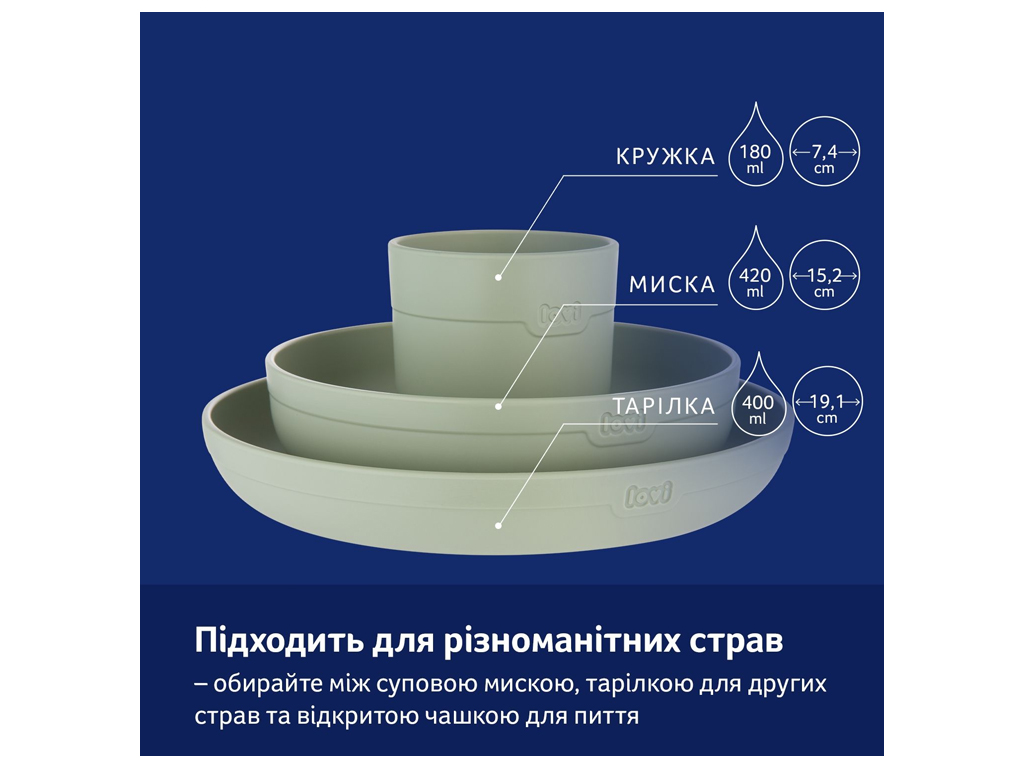 Набор посуды с кружкой Pistachio, LOVI