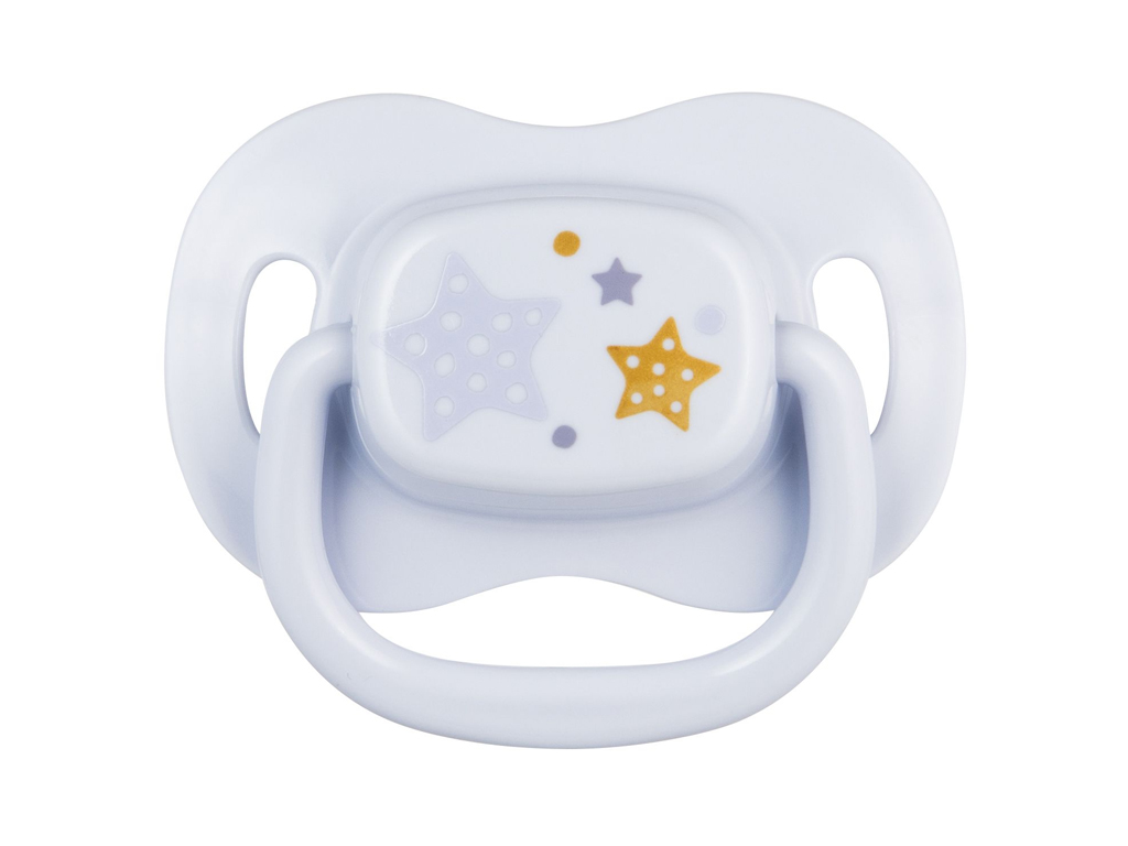 Пустышка силиконовая симметричная 6-18 м Newborn baby - голубая, Canpol babies 22/581_blu_new