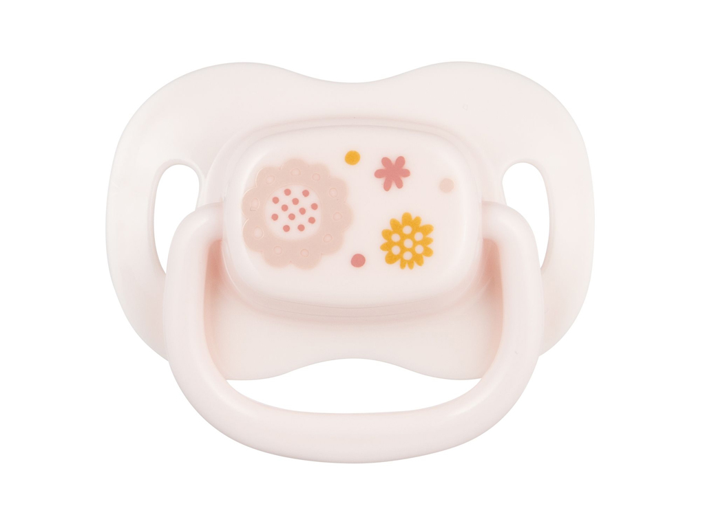 Пустышка силиконовая симметричная 6-18 м Newborn baby - розовая, Canpol babies 22/581_pin_new