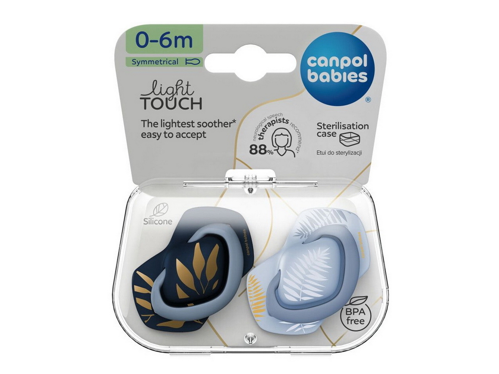 Пустышка симметричная Gold, 0-6 мес, 22/664_blu, Canpol Babies