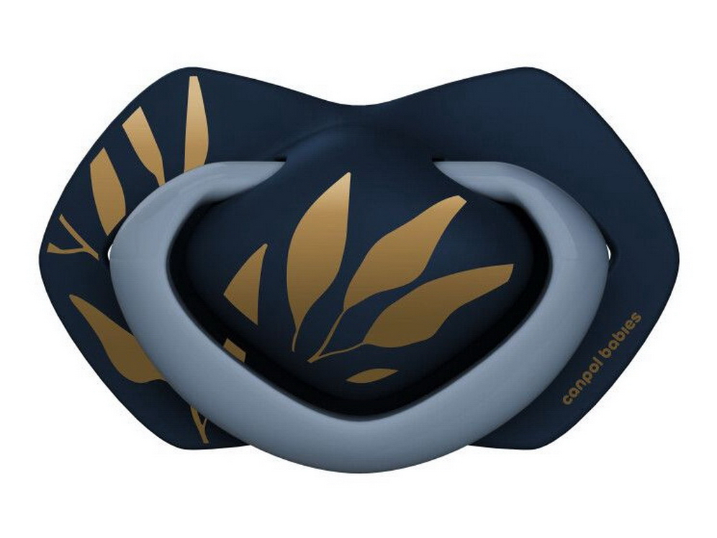 Пустышка силиконовая симметричная Gold, 2 шт, 6-18 мес, 22/665_BLU, Canpol Babies