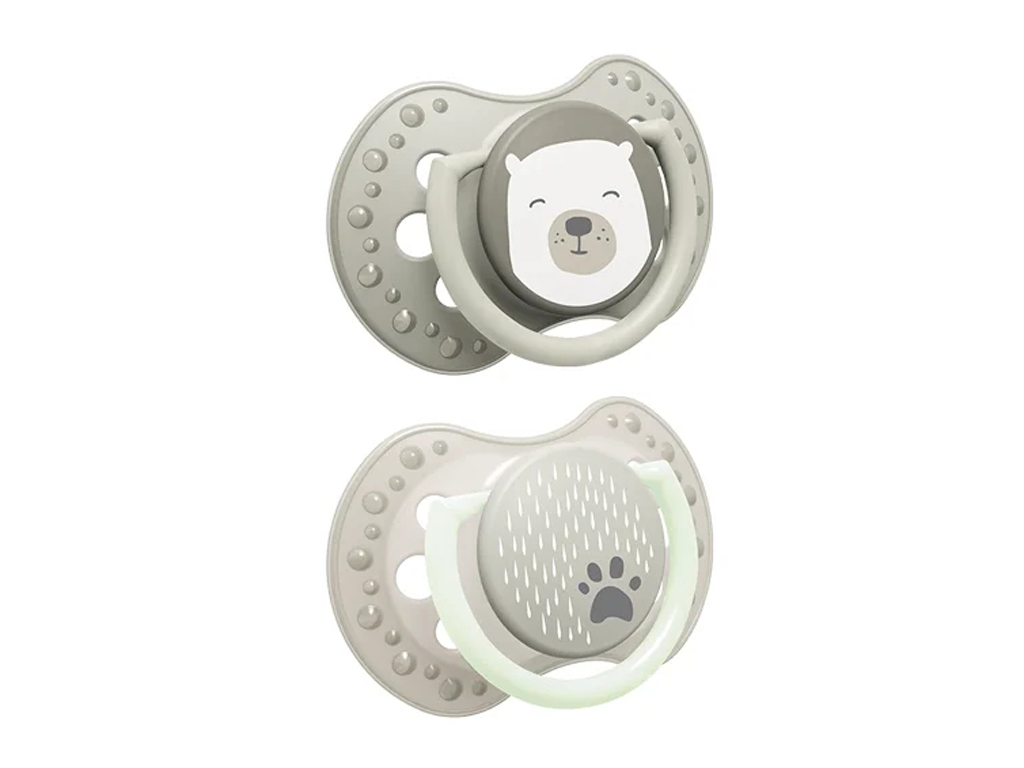 Пустышка силиконовая динамическая 0-6 месяцев 2 шт. Buddy bear, LOVI 22/863_new