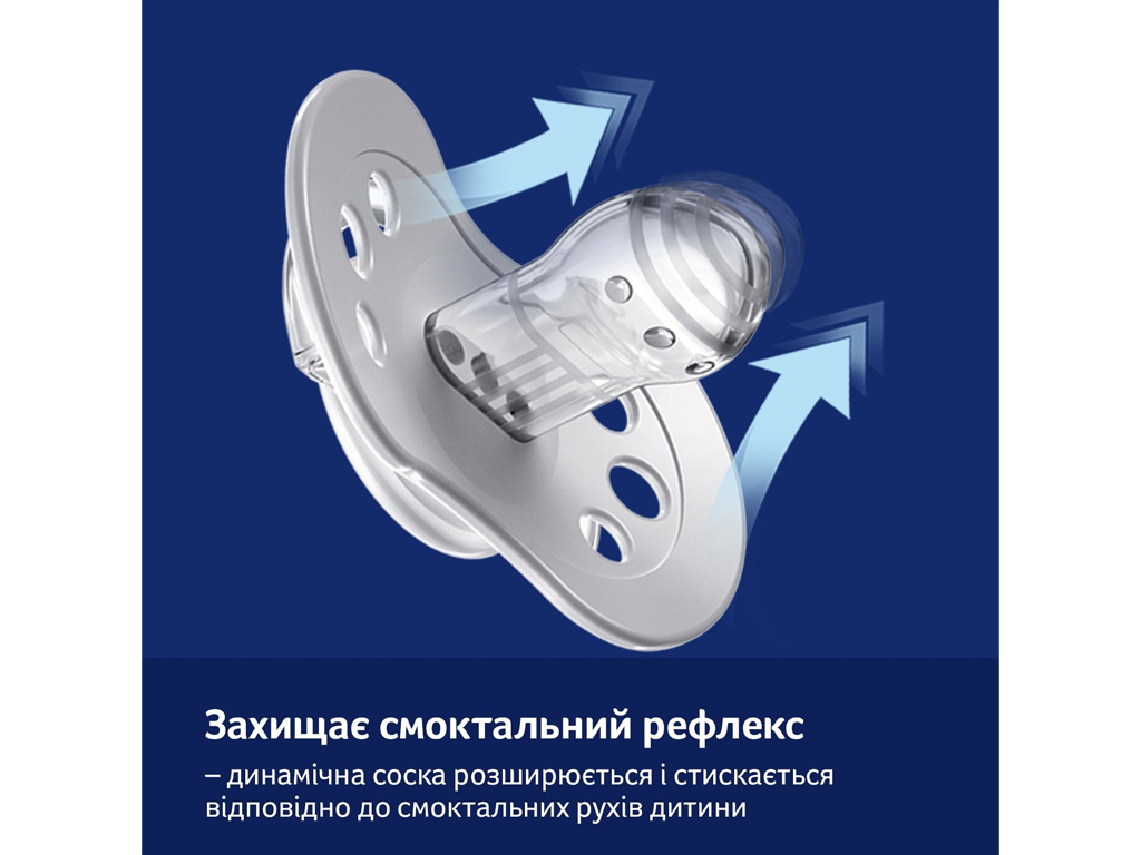 Пустышка силиконовая динамическая 0-6 месяцев 2 шт. CapiChill - голубая, LOVI 22/932boy