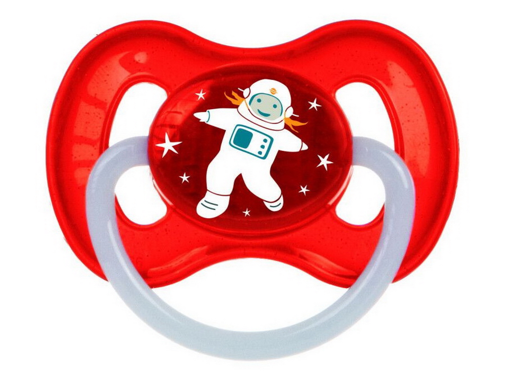 Пустышка латексная круглая Space, 6-18 мес, 23/222_red_new, Canpol Babies