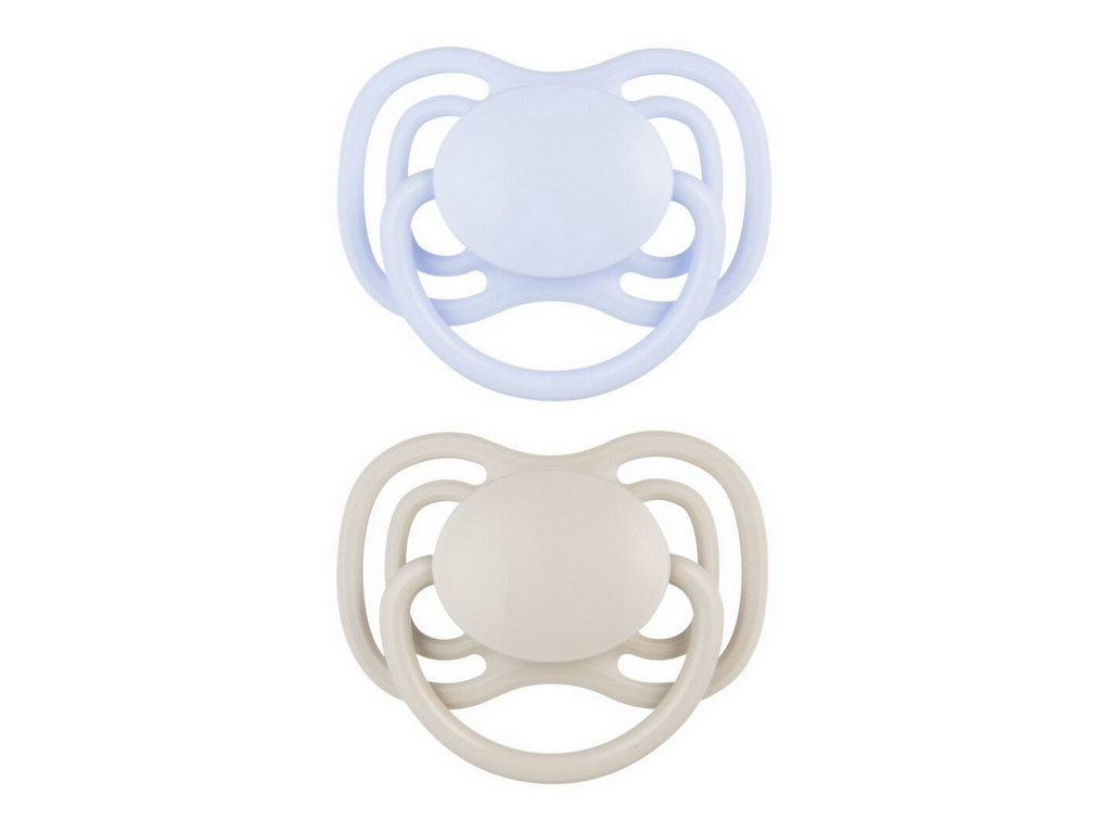 Пустышка силиконовая симметричная Dental Air 2 шт, 6-18 мес, 23/226_blu, Canpol Babies