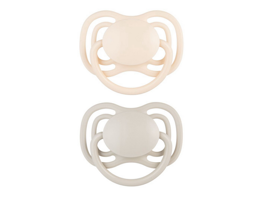 Пустышка силиконовая симметричная Dental Air, 0-6 мес., 2 шт., 23/228_cre, Canpol Babies