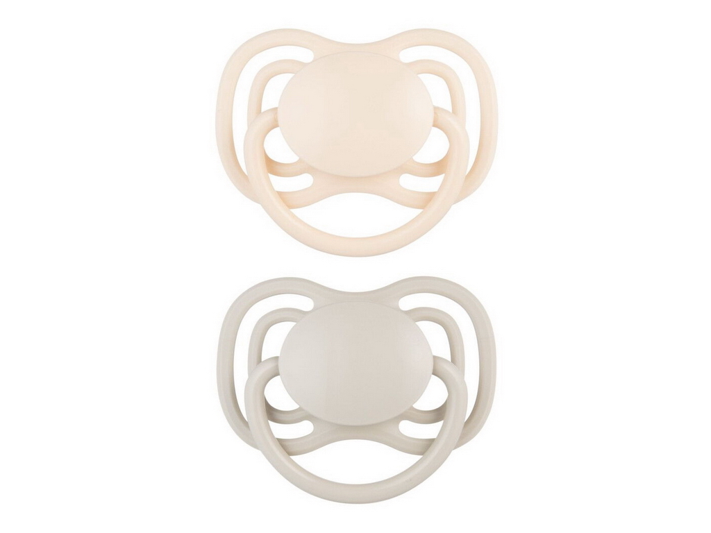 Пустышка силиконовая симметричная Dental Air 2 шт, 6-18 мес, 23/229_cre, Canpol Babies