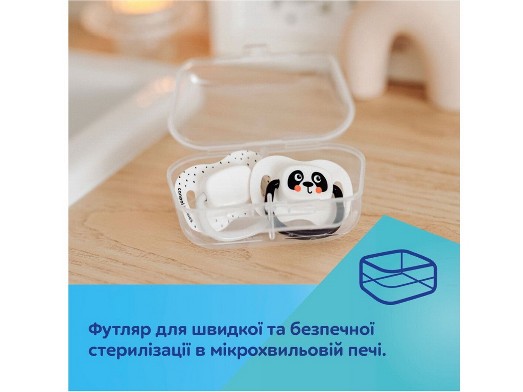 Пустышка силиконовая симметричная BabiesBoo 2 шт, 6-18 мес, 34/928_whi, Canpol Babies