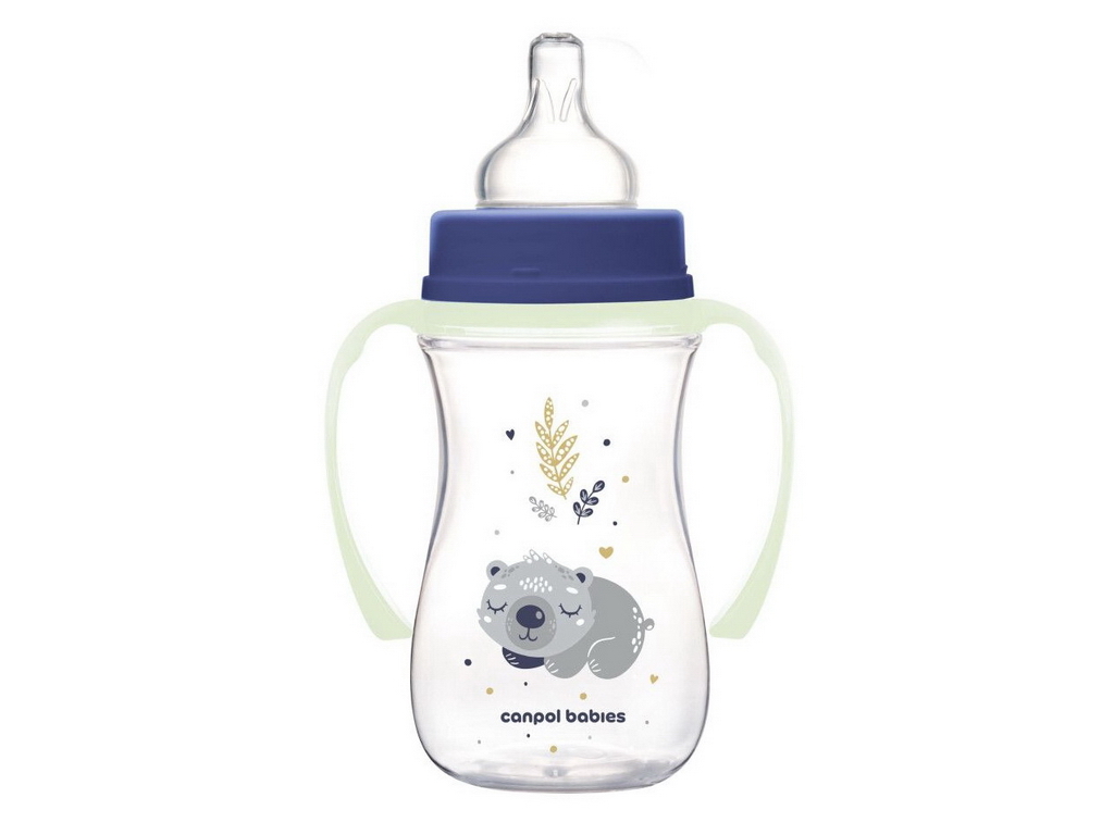 Бутылка антиколиковая с широким отверстием 240 мл Easystart Sleepy Koala – голубая. Canpol Babies 35