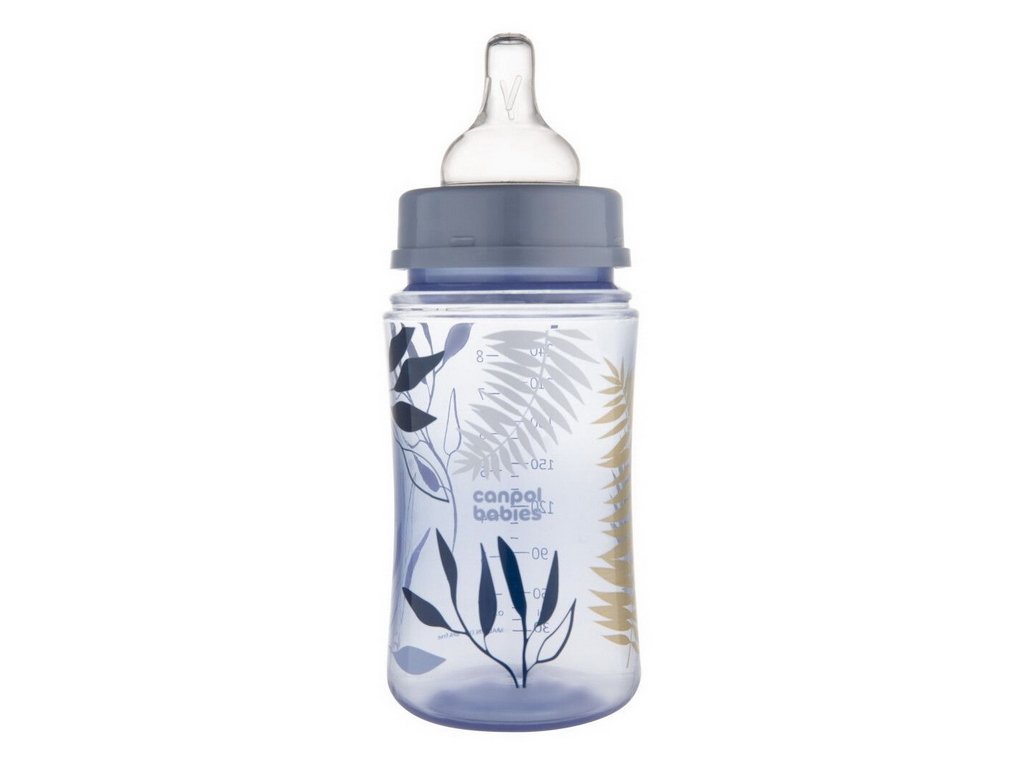 Бутылка антиколиковая с широким отверстием 240 мл Easystart GOLD – голубая. Canpol Babies 35/240_blu