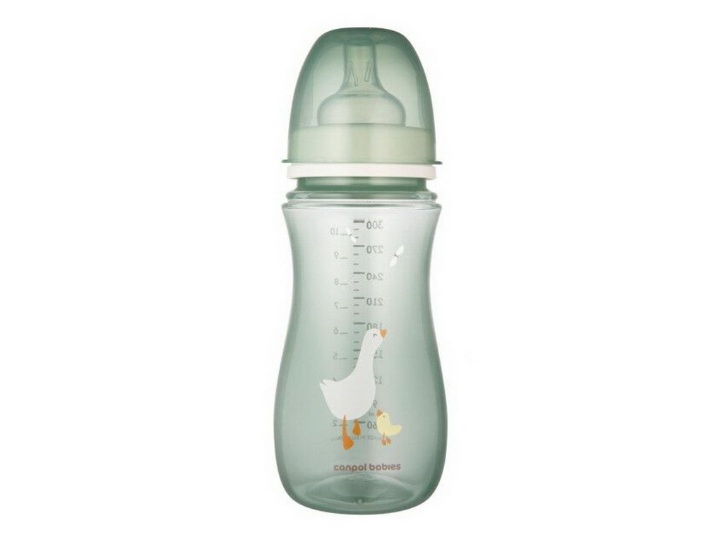 Бутылка антиколиковая с широким отверстием 300 мл Easystart - Гуси. Canpol Babies 35/246