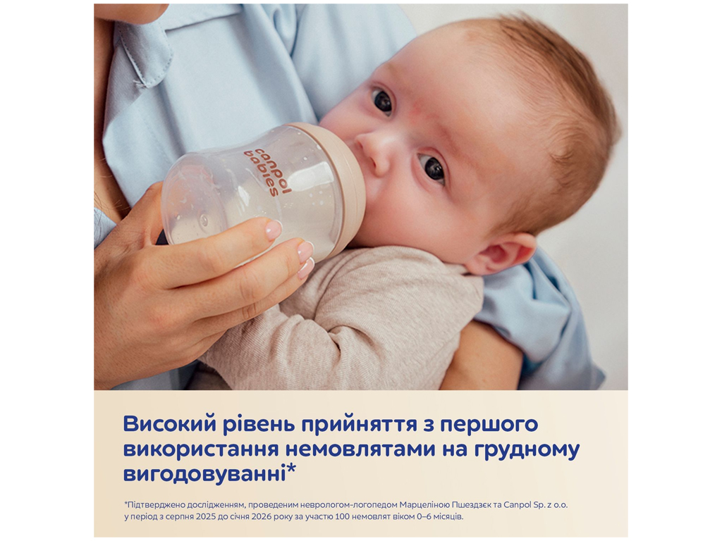 Бутылочка антиколиковая Natural Shape с соской Dual-zone 150 мл, Canpol babies 35/400