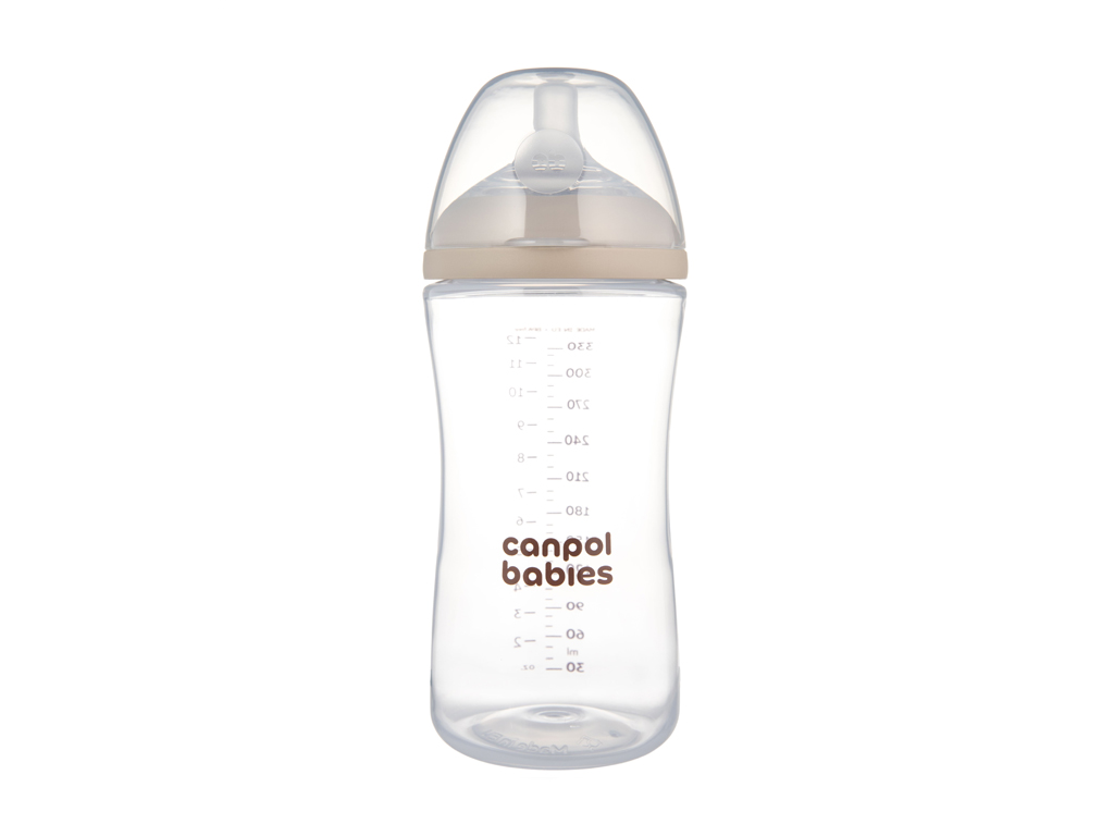 Бутылочка антиколиковая Natural Shape с соской Dual-zone 330 мл, Canpol babies 35/402