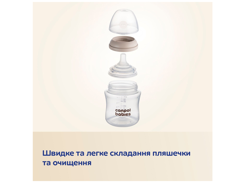Бутылочка антиколиковая Natural Shape с соской Dual-zone 330 мл, Canpol babies 35/402