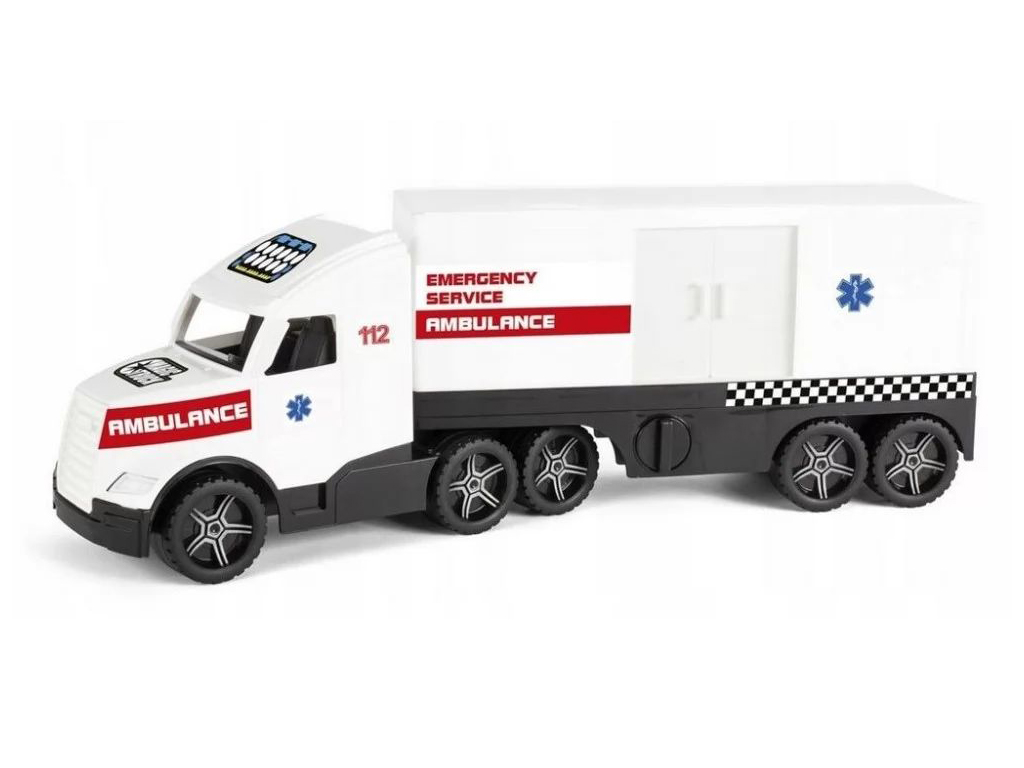 Машинка трейлер Ambulance Truck 36211 79 см, відкриваються двері, Wader