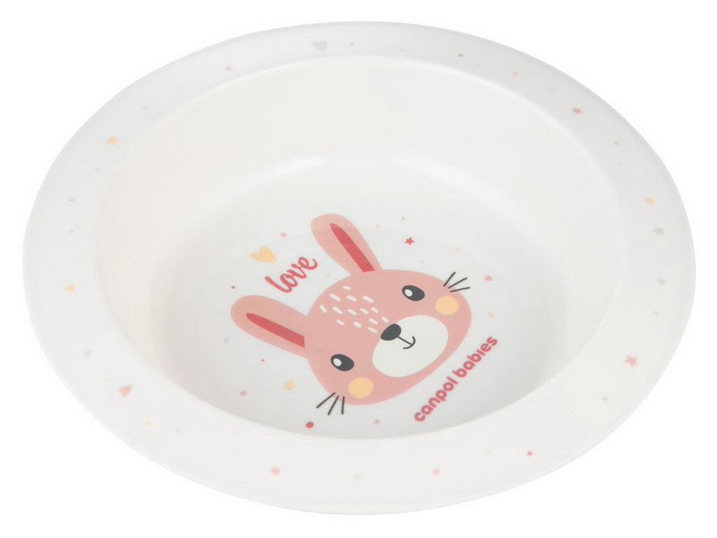 Тарелка пластиковая глубокая розовая. Canpol Babies 4/412_pin