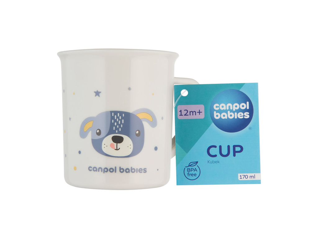 Кружка пластиковая CUTE ANIMALS – голубая. Canpol Babies 4/413_blu2