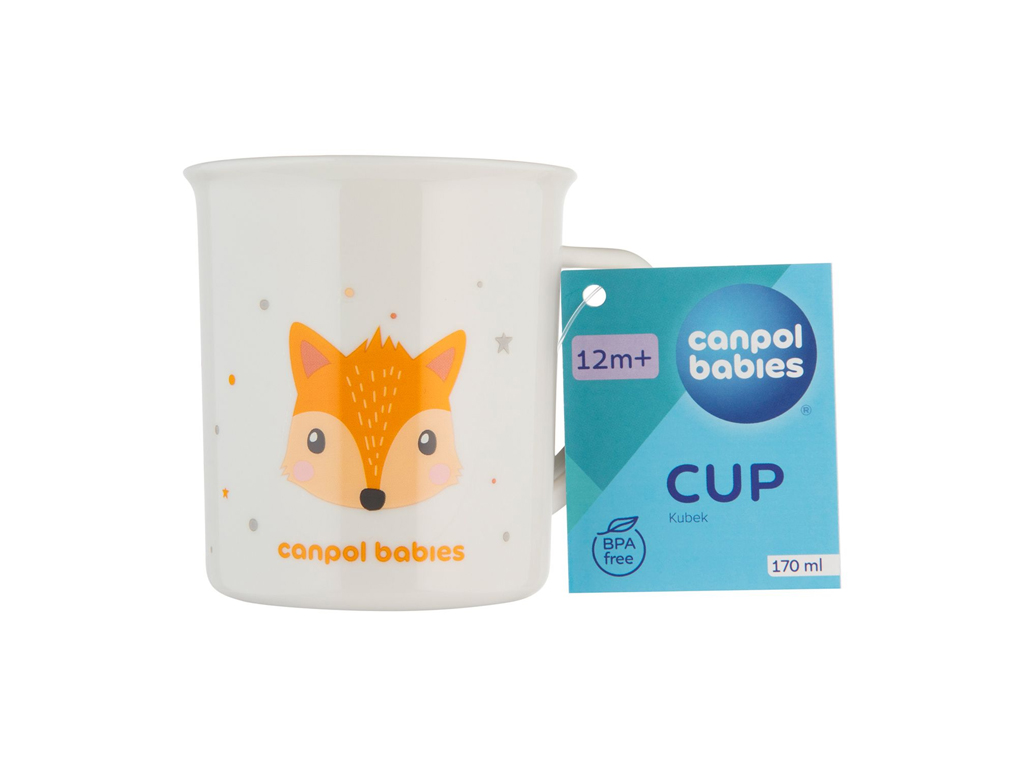 Кружка пластиковая CUTE ANIMALS – оранжевая. Canpol Babies 4/413_ora