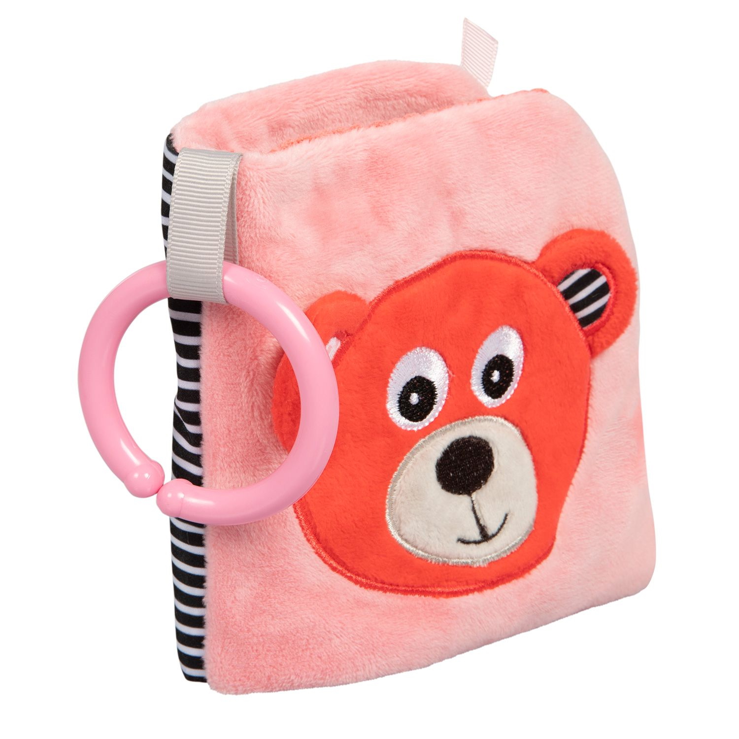 Игрушка-книжечка мягкая развивающая BEARS – коралловая. Canpol Babies 68/075_cor