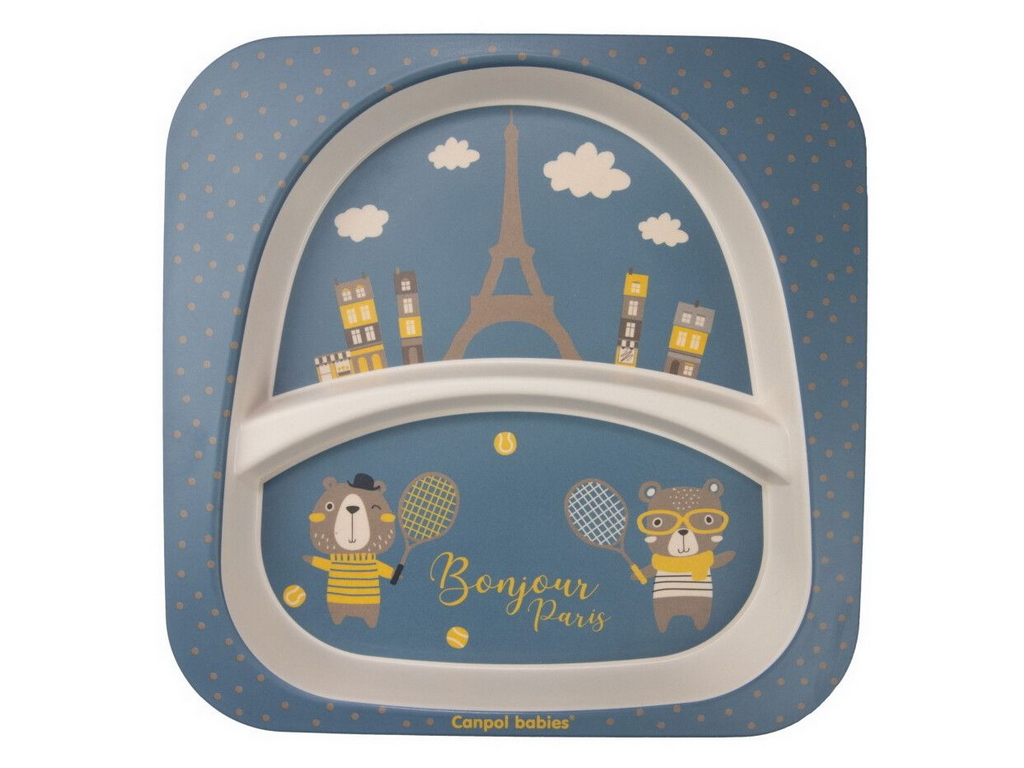 Набор посуды 5 эл. BONJOUR PARIS – синий. Canpol Babies 9/227_blu