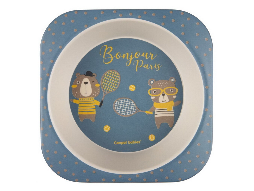 Набор посуды 5 эл. BONJOUR PARIS – синий. Canpol Babies 9/227_blu