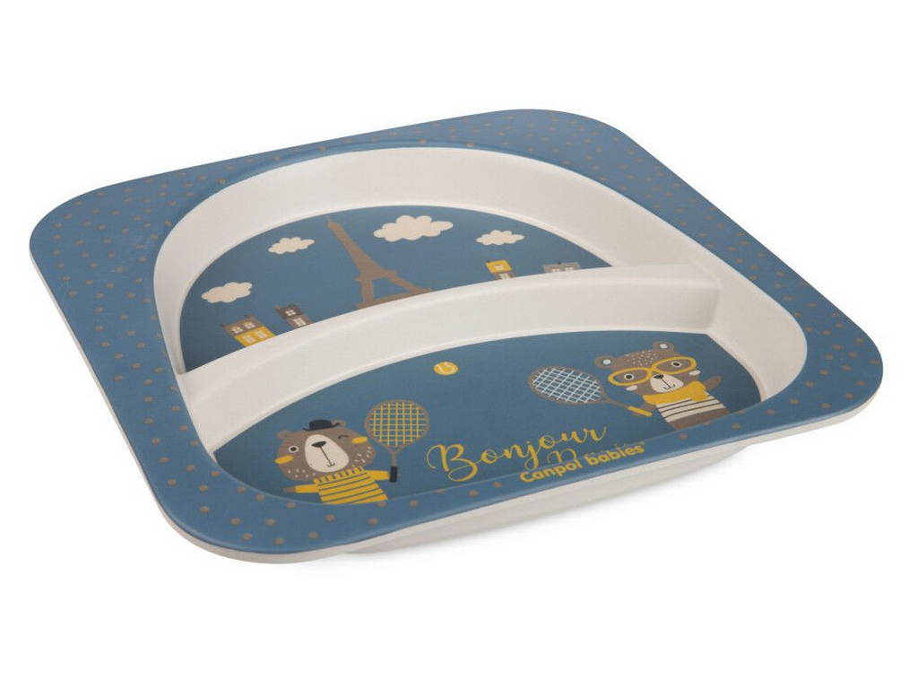 Набор посуды 5 эл. BONJOUR PARIS – синий. Canpol Babies 9/227_blu