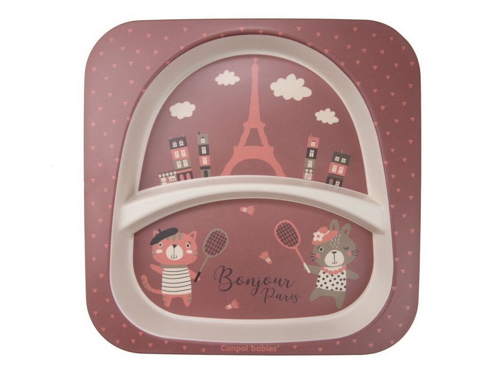 Набор посуды 5 эл. BONJOUR PARIS – красный. Canpol Babies 9/227_red