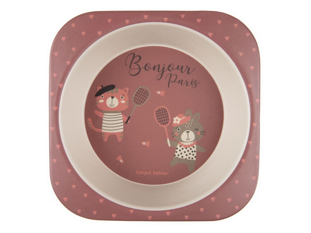 Набор посуды 5 эл. BONJOUR PARIS – красный. Canpol Babies 9/227_red