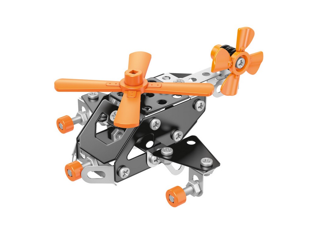 Конструктор металевий вертоліт Metal Construction Set, 105 деталей, модель техніки, Технок