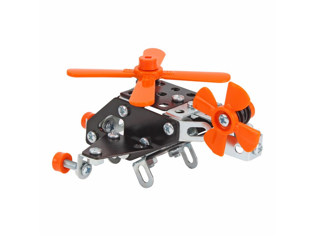 Конструктор металевий вертоліт Metal Construction Set, 105 деталей, модель техніки, Технок