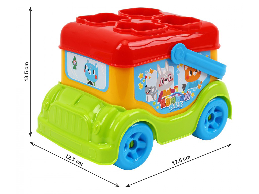 Игрушка автобус-сортер Smart Bus пластиковый ТехноК с фигурками и пирамидкой