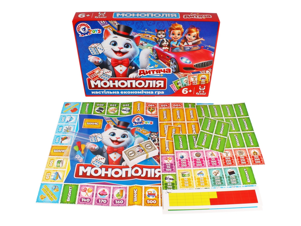 Настольная экономическая игра Детская Монополия, Новая, Технок 0755