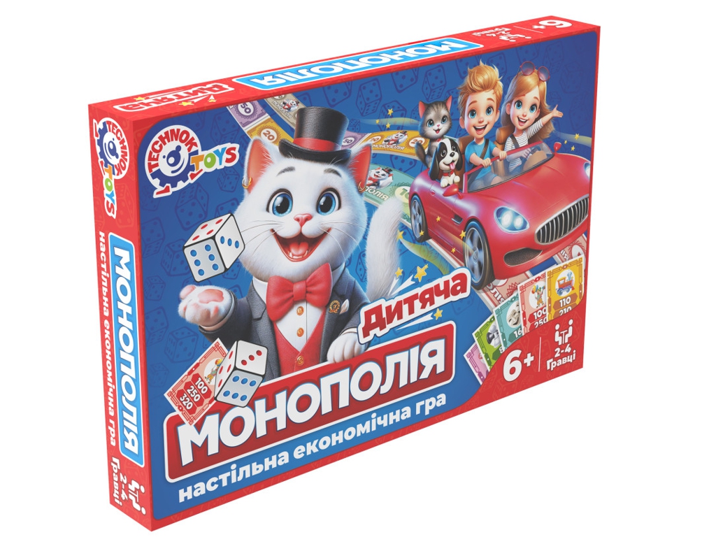 Настольная экономическая игра Детская Монополия, Новая, Технок 0755