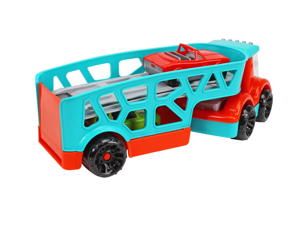 Игрушка автовоз пластиковый с двумя машинками ТехноК, 32 см