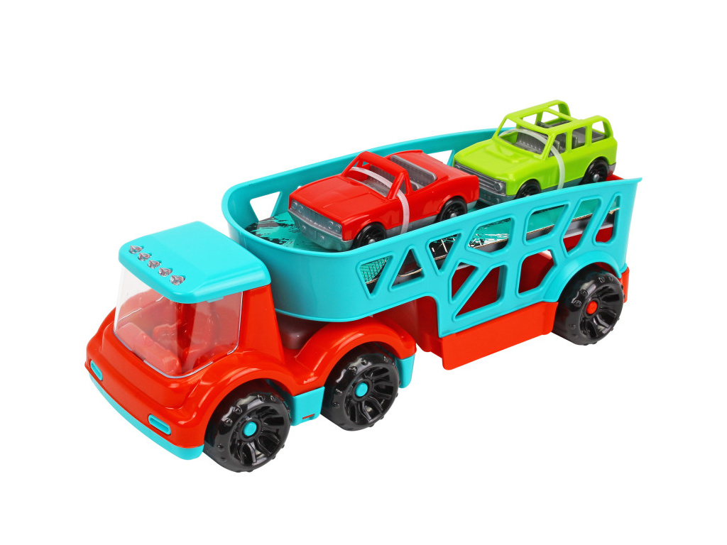 Игрушка автовоз пластиковый с двумя машинками ТехноК, 32 см